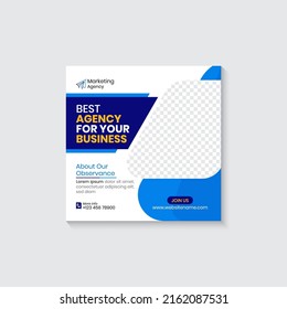 Digital business marketing social media post template Premium Vector
