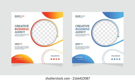 Digital business marketing social media post design template 
