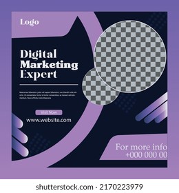 Digital business marketing social media banner and minimalist square flyer poster.
Social media template business agency for mockup photo vector frame and fully editable vector 