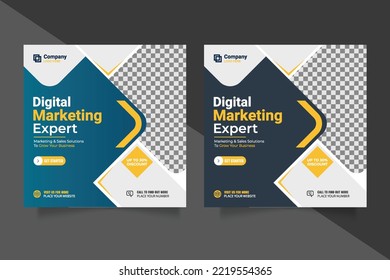 Digital business marketing social media post template
