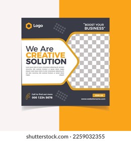 Digital business marketing social media post template.
