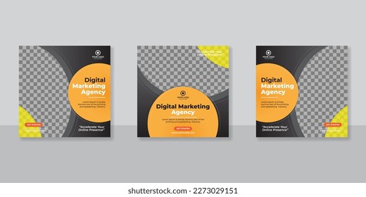 Digital business marketing social media post template.