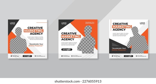 Digital business marketing social media post template.