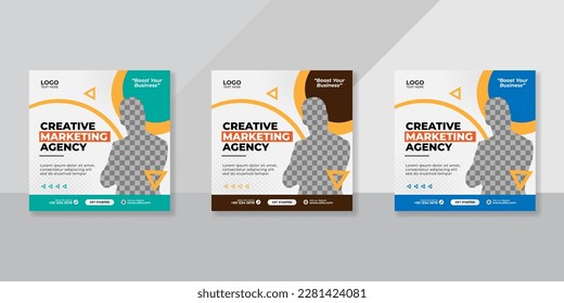 Digital business marketing social media post template.