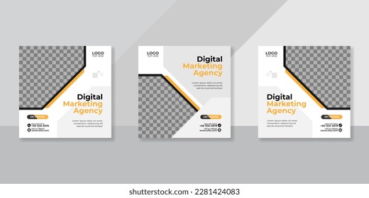 Digital business marketing social media post template.