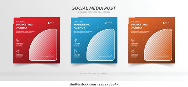 Digital business marketing social media post banner template