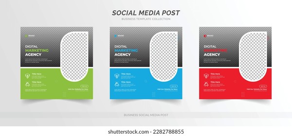 Digital business marketing social media post banner template