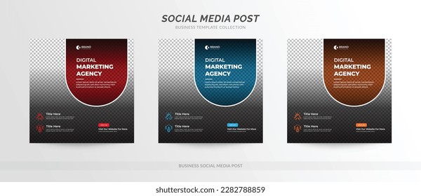 Digital business marketing social media post banner template