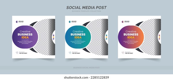 Digital business marketing social media post banner template