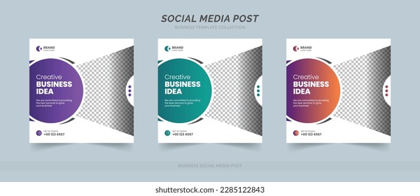 Digital business marketing social media post banner template