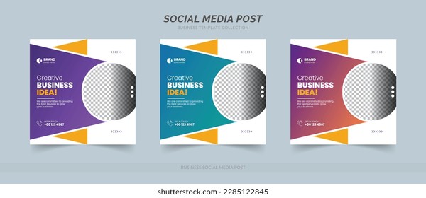 Digital business marketing social media post banner template