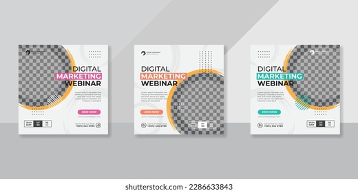 Digital business marketing social media post template.