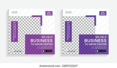 Digital business marketing social media post banner or square flyer template design