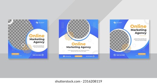 Digital business marketing social media post template.