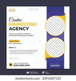Digital business marketing social media post and web banner Digital business marketing social media post and web banner