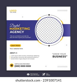 Digital business marketing social media post web banner Digital business marketing social media post and web banner