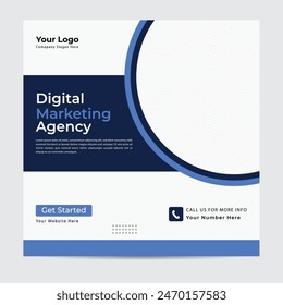 Digital Business Marketing Social Media Posts and Creative, Unique, Modern, Social Media, Square, Web Banner Design Template.