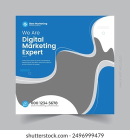 Digital business marketing social media post and web banner template eps



