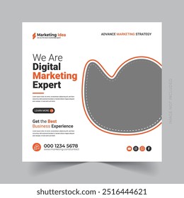 Digital business marketing social media post and web banner template eps