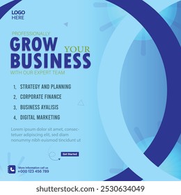 digital business marketing social media post template