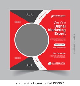 Digital business marketing social media post and web banner template eps