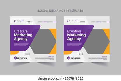 Digital business marketing social media post and web banner template eps
