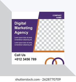 Digital business marketing social media post template