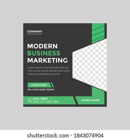 Digital business marketing square web banners for social media