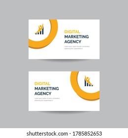 Digital business marketing web banner template design.business Promotional banner for social media post, vector and illustration