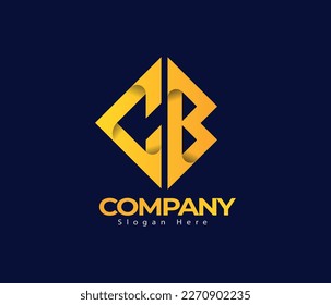 Digital Business Modern Sketch CB Letter Logo, Premium Hi-Quality Logo Concept, With Gradient Color. Creative Unique Concept.