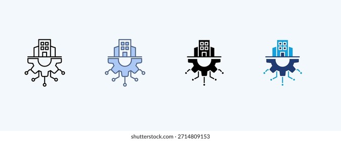Digital Business Multiple Icon Illustration Vector