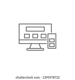 Digital business, responsive icon. Element of digital business icon. Thin line icon for website design and development, app development. Premium icon