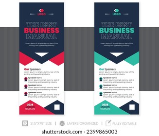 Digital business roll-up banner design.