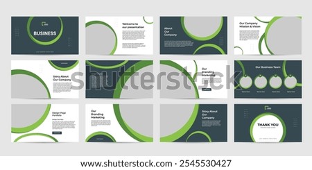 digital business slide presentation design template. presentation business analytics charts document template