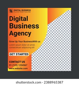 Digital business social media post banner and business advertising template