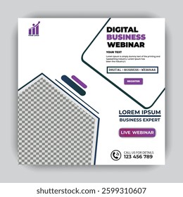 digital business webinar and corporate web banner template
