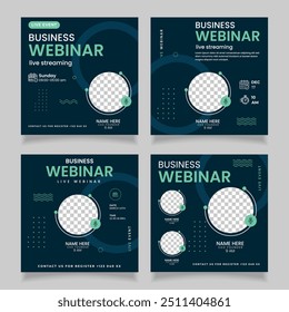 
digital business webinar live instagram post for social media marketing promo ads banner template