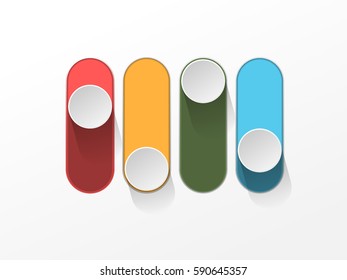 Digital Buttons on-off, Touch mode buttons