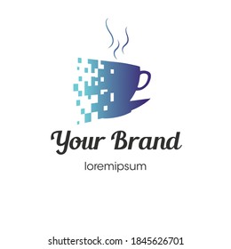 Digital Café-Logo oder Symbolvorlage-Design