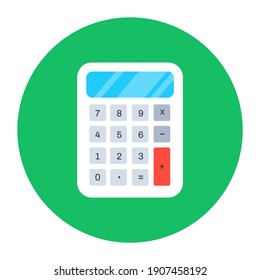 
Digital calculator icon in editable flat design 