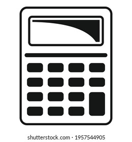 Digital calculator icon. Simple illustration of Digital calculator vector icon for web design isolated on white background