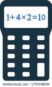 Digital calculator icon. vector graphics