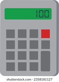 Digital calculator isolated: accounting and maths concept