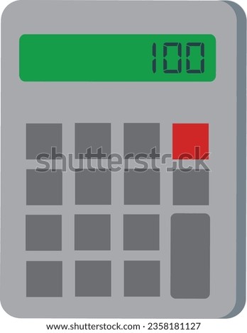 Digital calculator isolated: accounting and maths concept