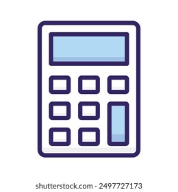 Digital calculator vector design, mathematical calculation equipment in modern style