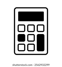 Digital calculator vector design, mathematical calculation equipment in modern style