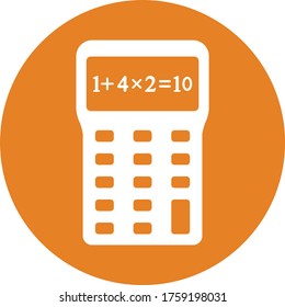 Digital calculator vector icon. vector graphics