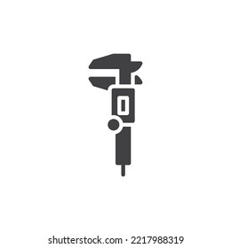 Icono vector de pinza digital. signo plano relleno para concepto móvil y diseño web. Icono de glifo de calibre electrónico. Símbolo, ilustración del logotipo. Gráficos vectoriales