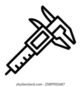 Digital Caliper Vector Line Icon Design For Personal And Commercial Use