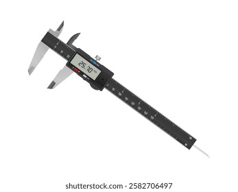 Digital calipers on a white background. Vector illustration.